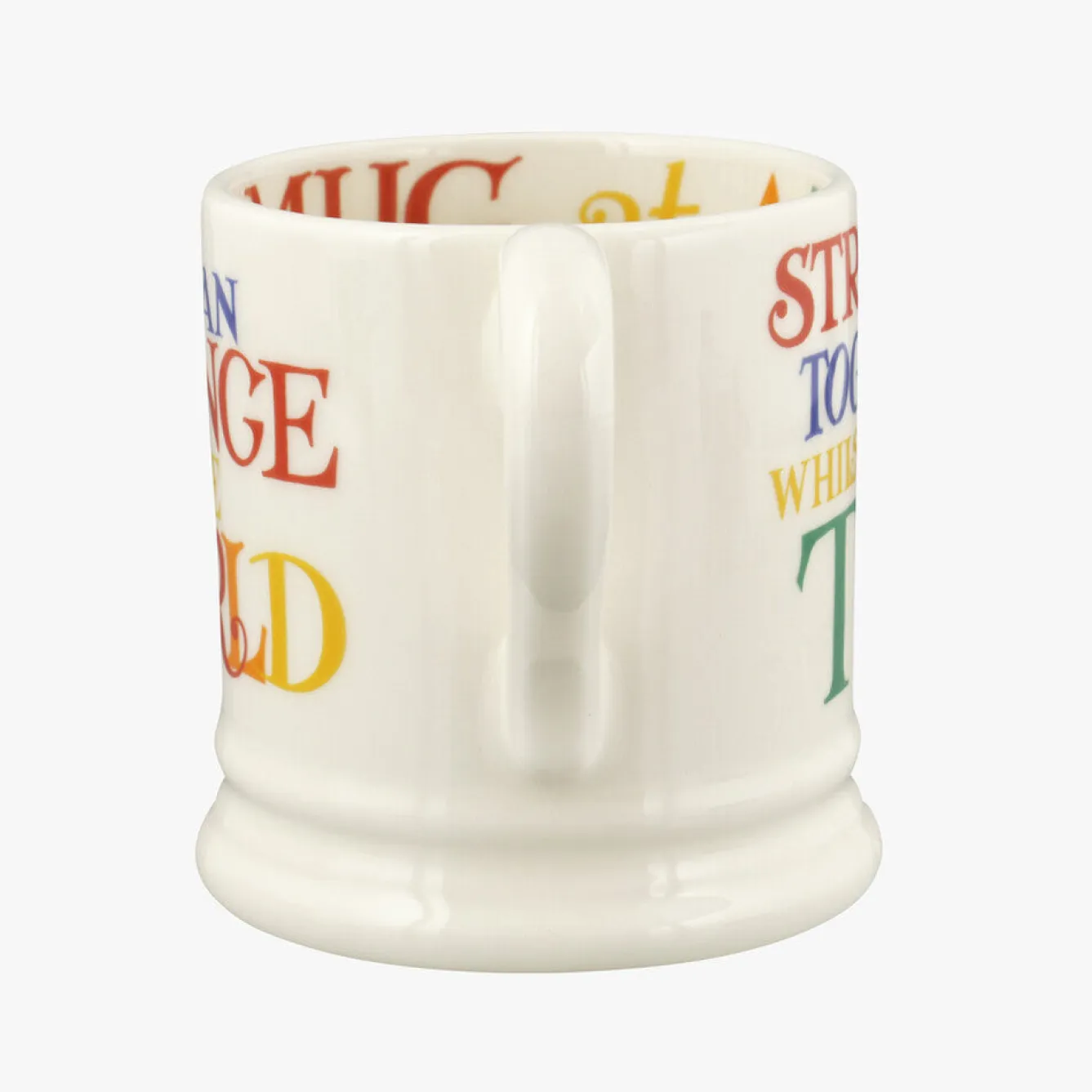 Emma Bridgewater Rainbow Toast Change The World 1/2 Pint Mug- Whimsical|Bright Colors