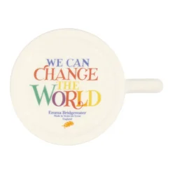 Emma Bridgewater Rainbow Toast Change The World 1/2 Pint Mug- Whimsical|Bright Colors