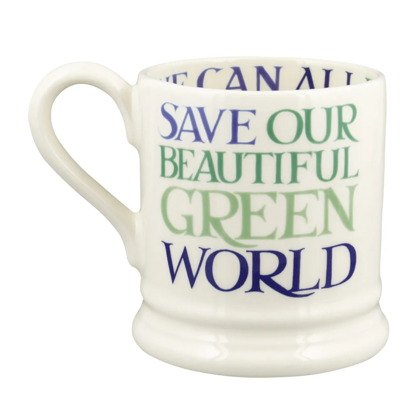 Emma Bridgewater Rainbow Toast In Our Hands 1/2 Pint Mug- Whimsical|Bright Colors