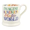 Emma Bridgewater Rainbow Toast Kindness & A Fair World 1/2 Pint Mug- Whimsical|Bright Colors
