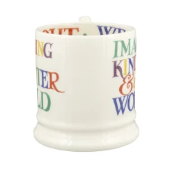 Emma Bridgewater Rainbow Toast Kindness & A Fair World 1/2 Pint Mug- Whimsical|Bright Colors
