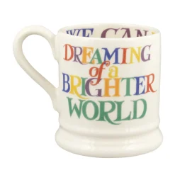 Emma Bridgewater Rainbow Toast Kindness & A Fair World 1/2 Pint Mug- Whimsical|Bright Colors