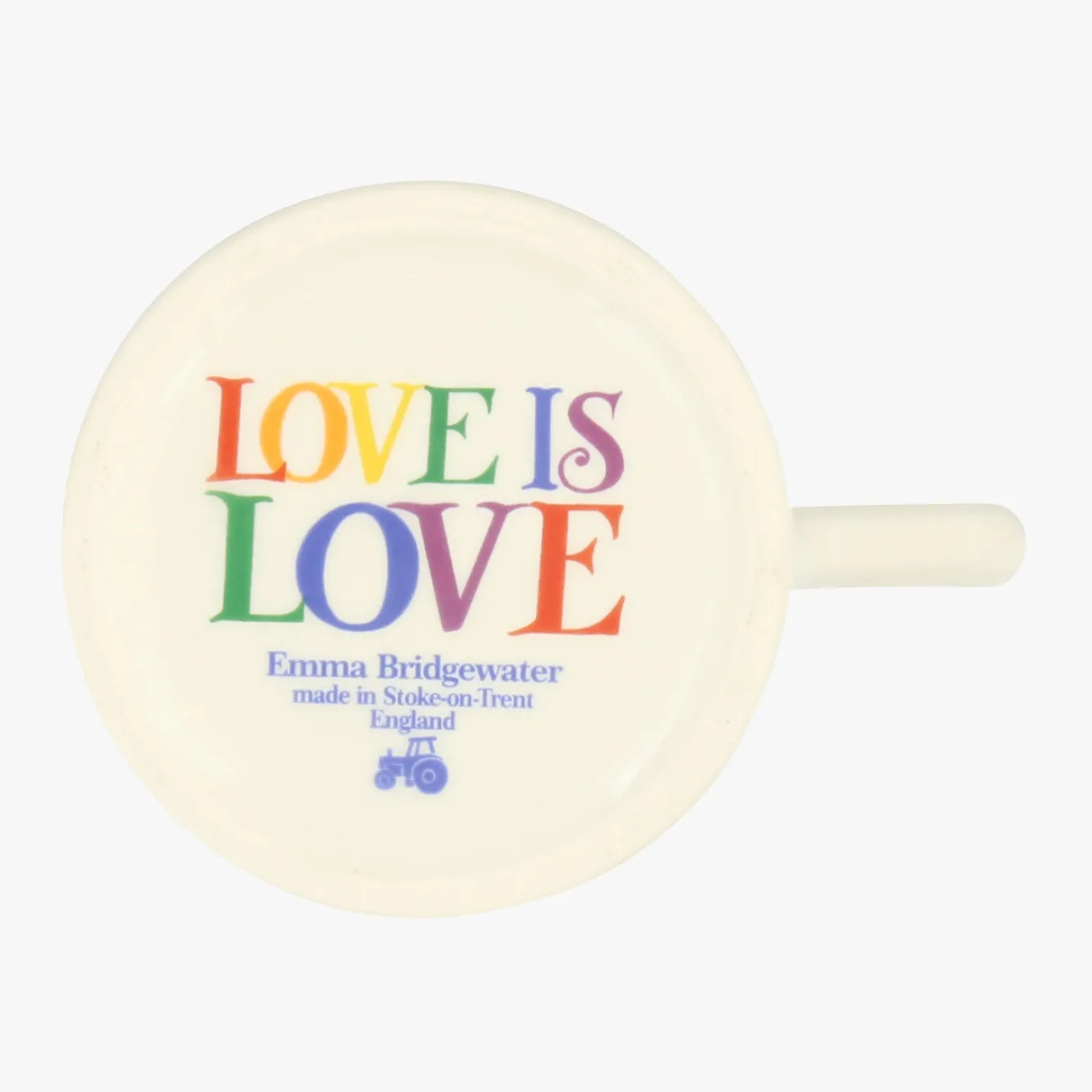 Emma Bridgewater Rainbow Toast Love is Love 1/2 Pint Mug- Valentine's Day|Whimsical
