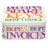 Emma Bridgewater Rainbow Toast Recipts Square Tin- Novelty|Storage
