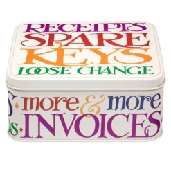 Emma Bridgewater Rainbow Toast Recipts Square Tin- Novelty|Storage