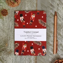 Toasted Crumpet Red Nutcracker A6 Lined Pocket Notebook- Christmas|Stationery