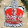 Tinker Tailor Red Velvet Imperial Crown Decoration by London- Christmas Decorations|Seasonal Decor