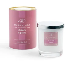 Marmalade of London Rhubarb & Peony Glass Candle- Home Fragrance