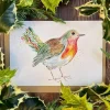 Jen Winnett Robbie the Robin Blank Greetings Eco Card- Greeting Cards