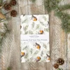 Toasted Crumpet Robin & Eucalyptus Pure Tea Towel- Christmas|Tea