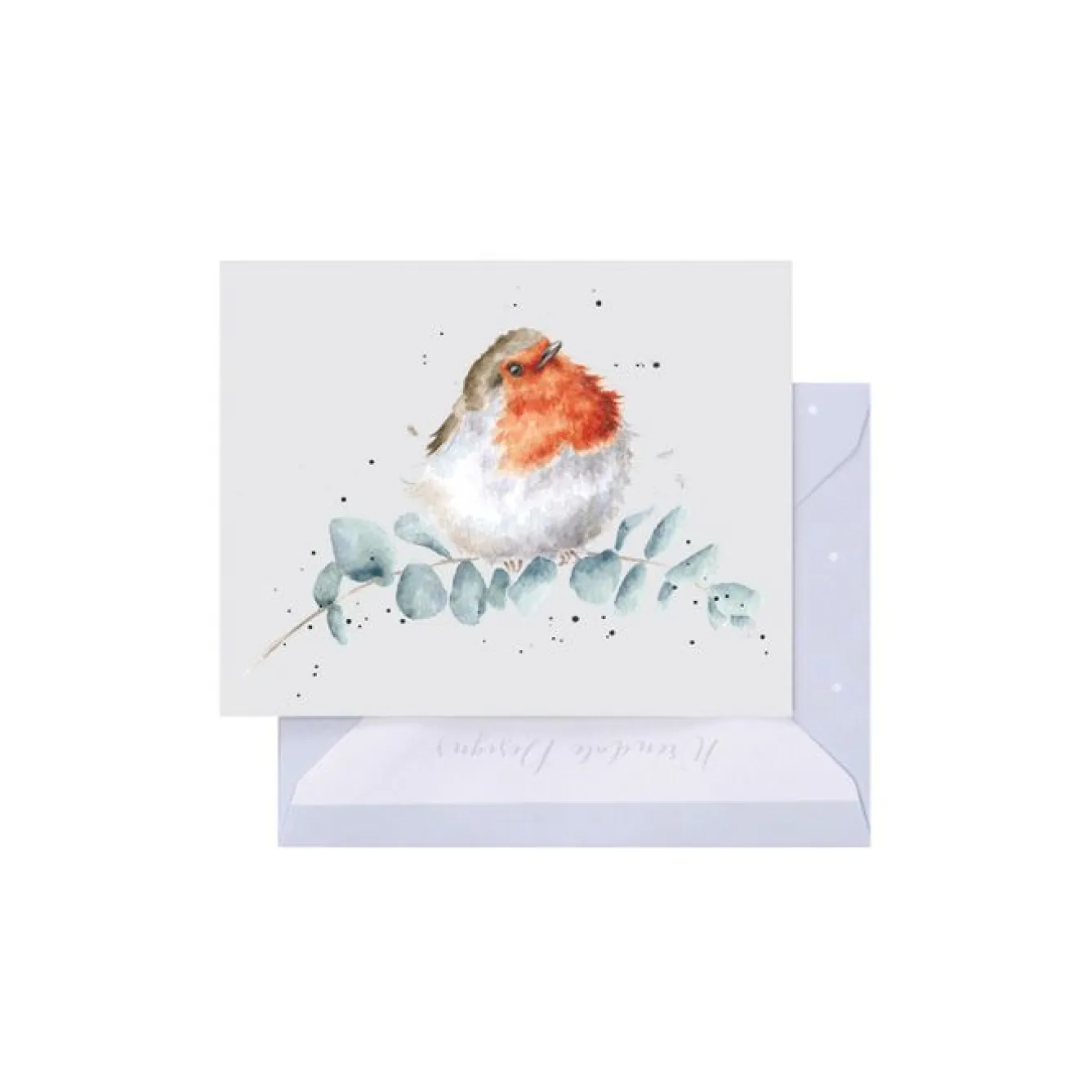 Wrendale Designs 'Robin and Eucalyptus' Gift Enclosure Card- Greeting Cards
