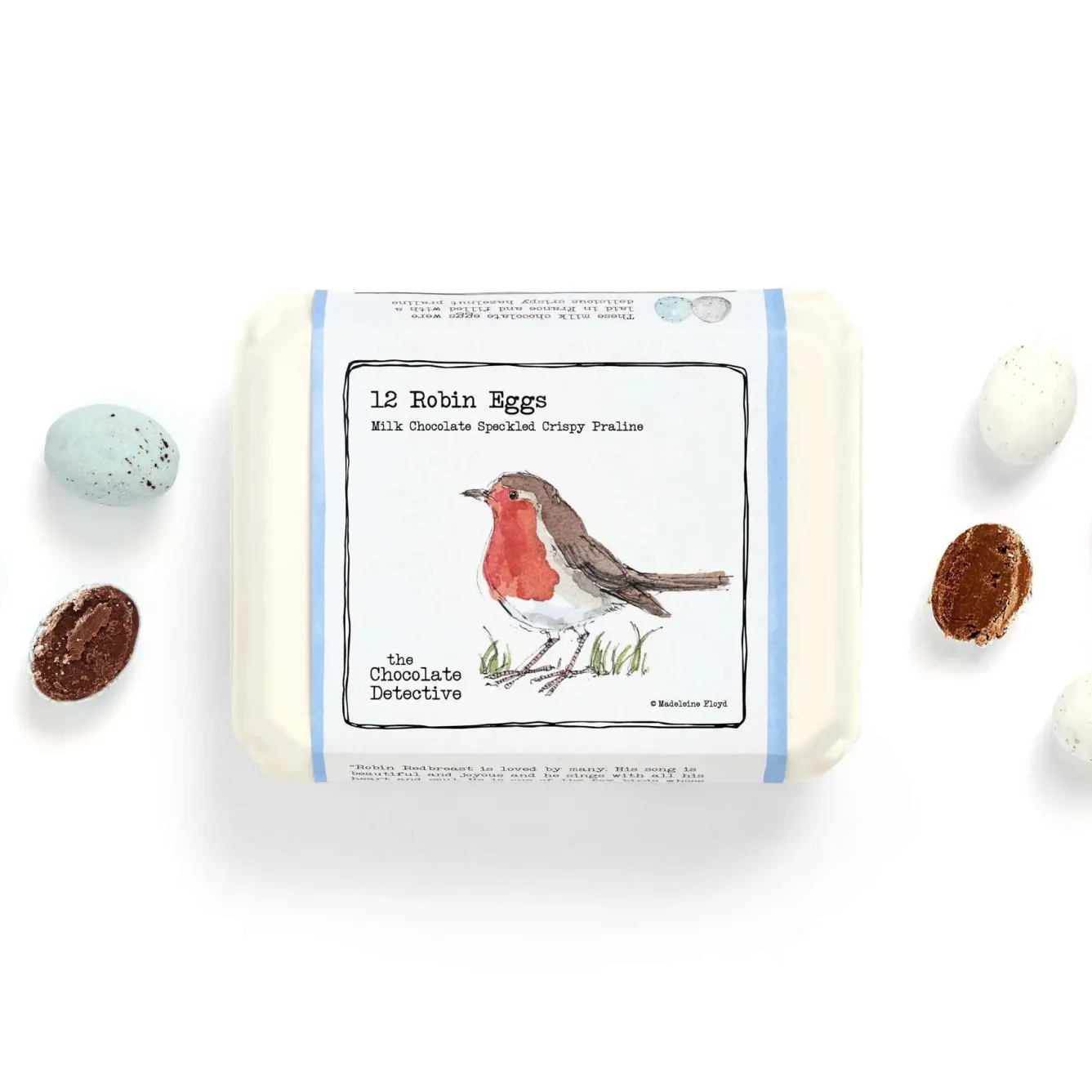 The Chocolate Detective 12 Robin Eggs by- Easter|Chocolate