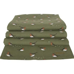 Sophie Allport Robins Green Table Runner- Table Runners