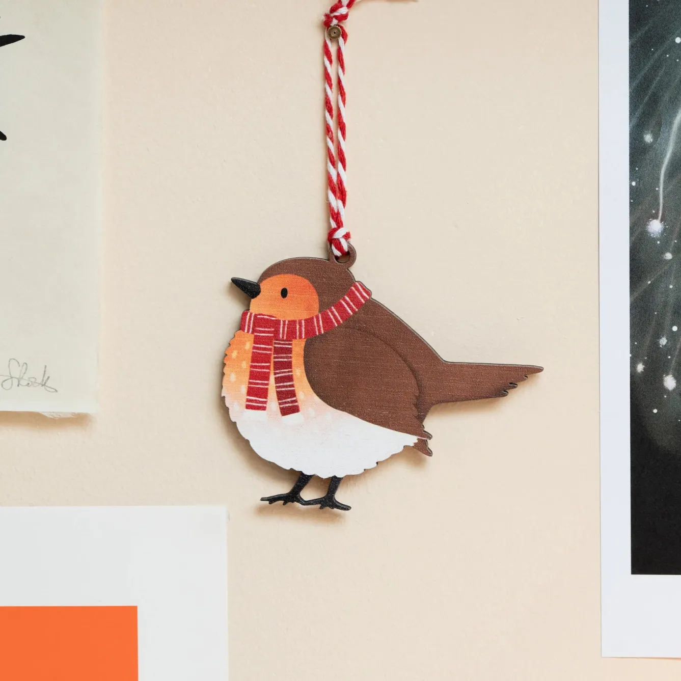 Dapple & Dot Robin Wooden Christmas Decoration- Christmas