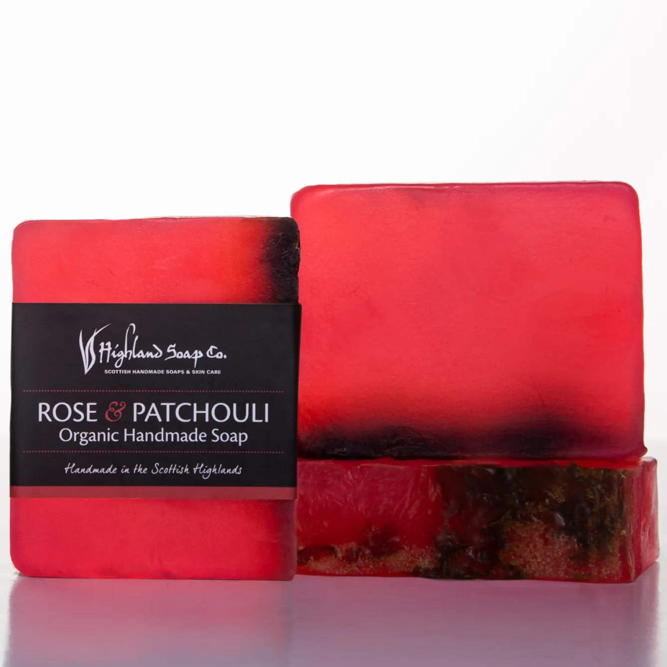 The Highland Soap Company Rose & Patchouli Organic Glycerin Soap 150g- Soaps & Lotions