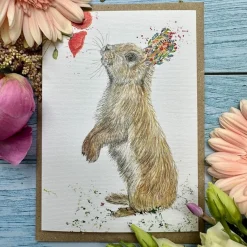 Jen Winnett Rosetta the Rabbit Eco-card- Christmas Cards|Greeting Cards
