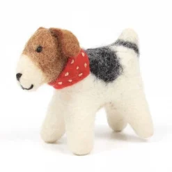 Amica Felt Rufus the Fox Terrier Pocket Pal- Children