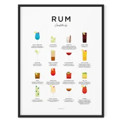 Everlong Print Co. Rum Cocktails Print - Framed- Art