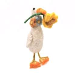 Amica Felt Runner Duck with Daffodil Felt Decoration- Easter|Seasonal Decor