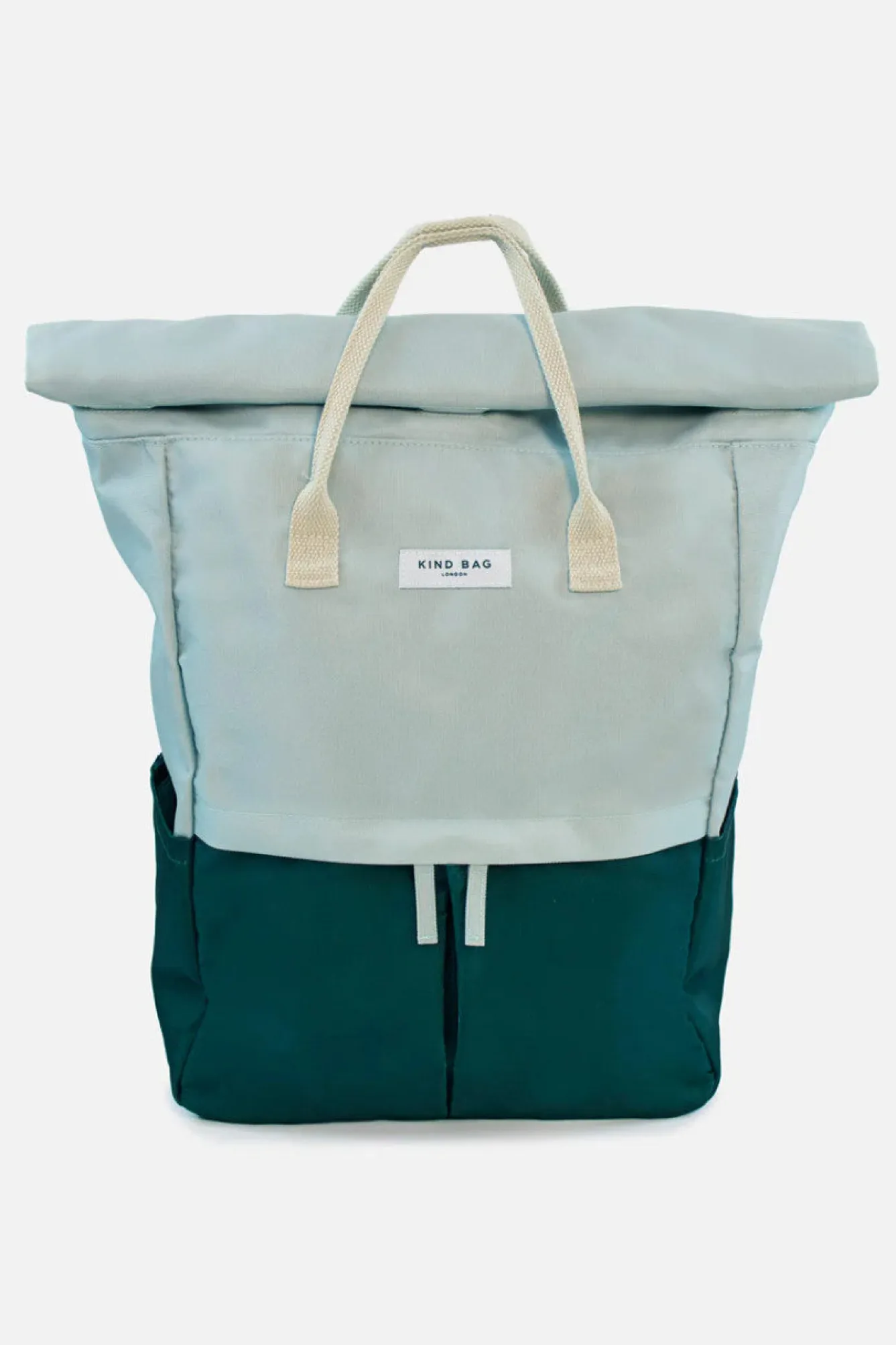 Kind Bag London Sage & Forest Green Hackney Large Backpack- Bags