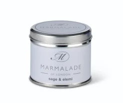 Marmalade of London Sage and Elemi Medium Tin Candle- Home Fragrance