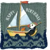 Emma Ball Sailing Birthday - Woolly Puffins Greetings Card- Greeting Cards