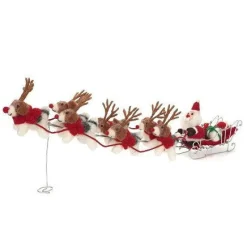 Amica Felt Santa & His Mini Reindogs Felt Decoration- Christmas Decorations|Christmas