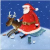 Emma Ball Santa and Reindeer Pack of 6 Christmas Cards- Christmas Cards|Christmas