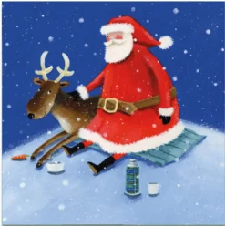 Emma Ball Santa and Reindeer Pack of 6 Christmas Cards- Christmas Cards|Christmas