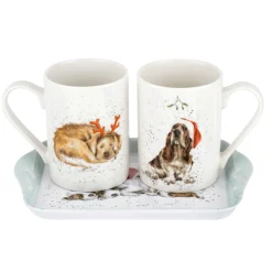 Wrendale Designs 'Santa Paws' Mug & Tray Set- Pets|Pets