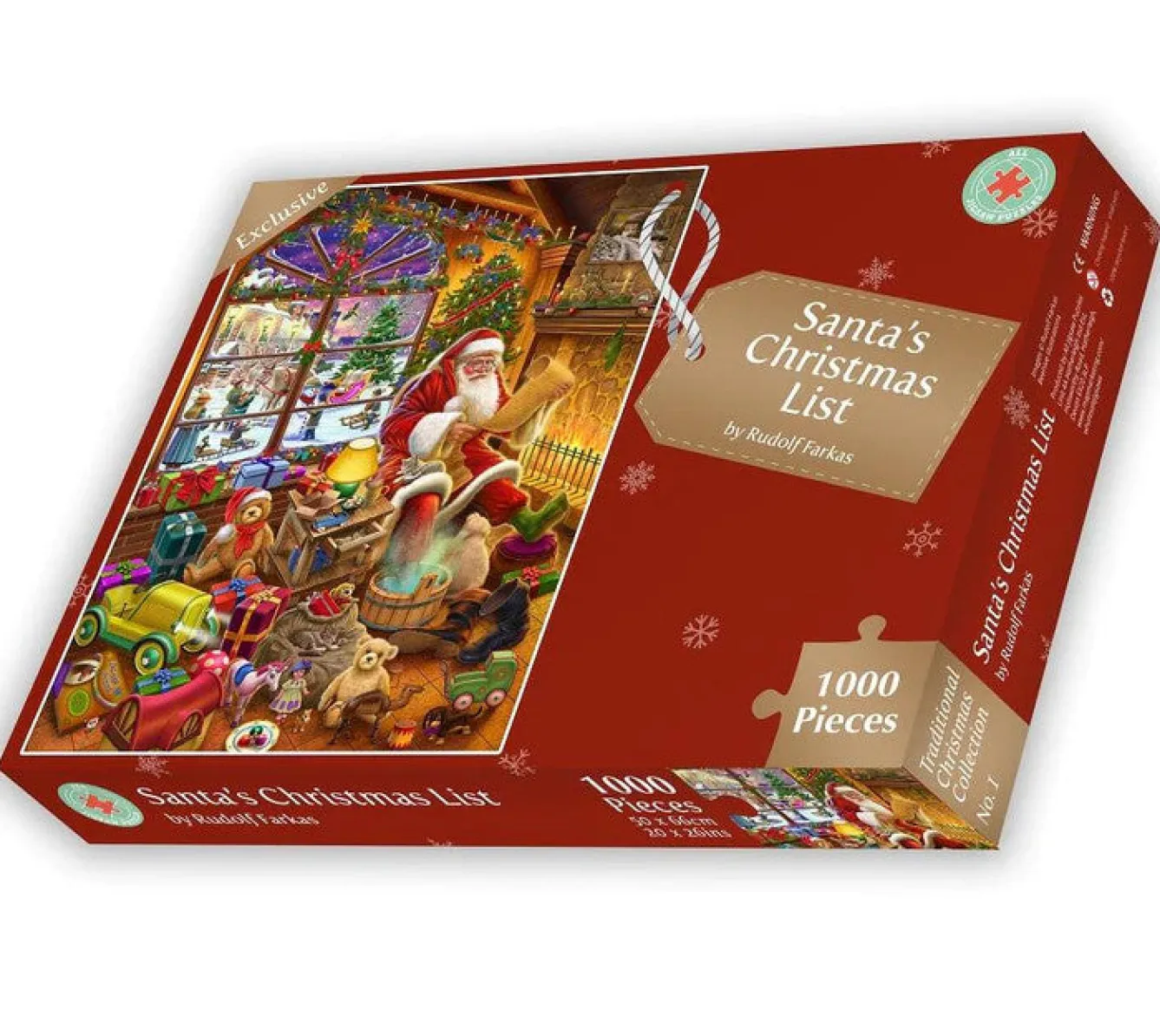 All Jigsaw Puzzles Santa's Christmas List 1000 Piece Jigsaw Puzzle- Christmas|Puzzles