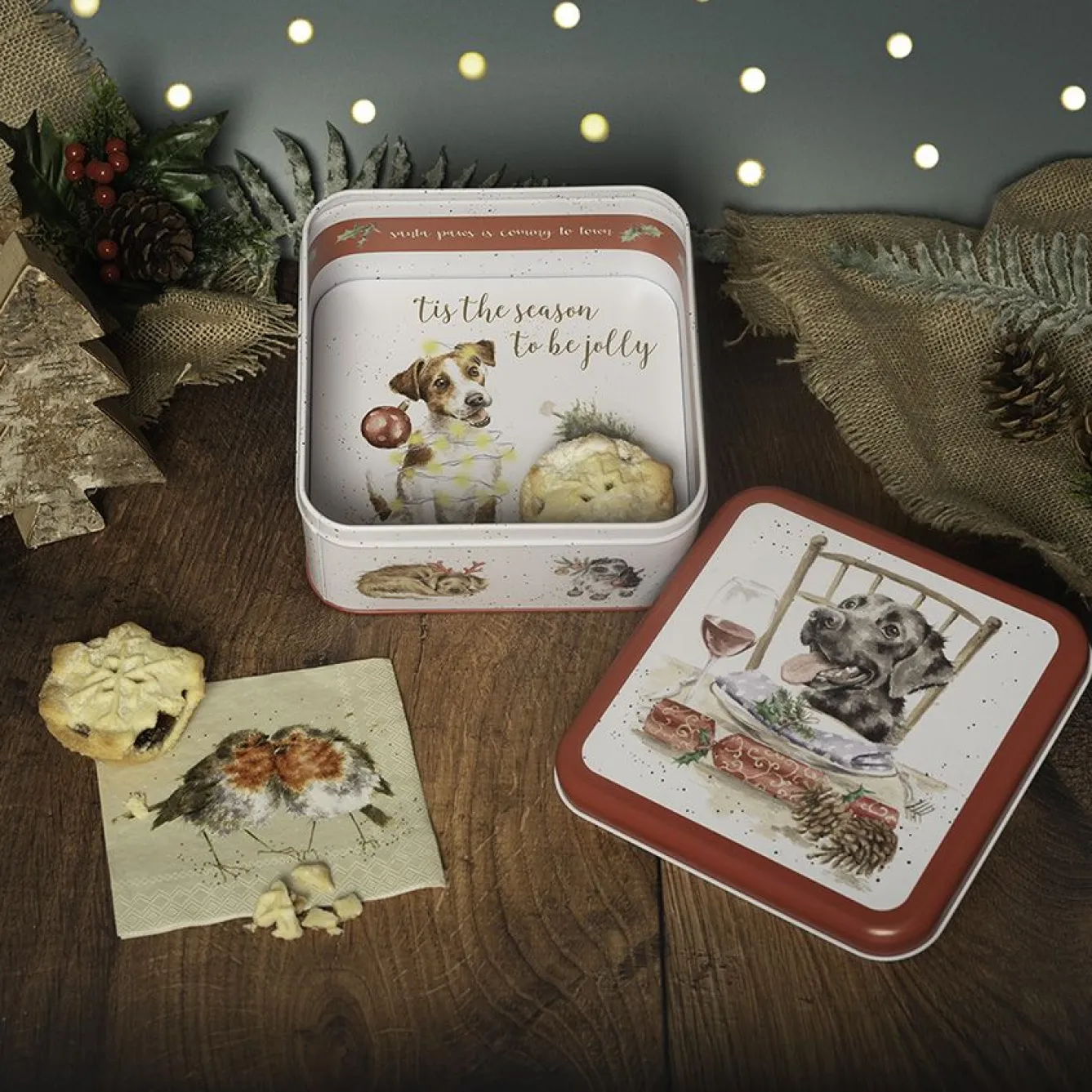 Wrendale Designs Santa's Little Helpers Christmas Tin- Seasonal|Seasonal Decor