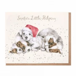 Wrendale Designs 'Santa's Little Helpers' Christmas Greetings Card- Greeting Cards