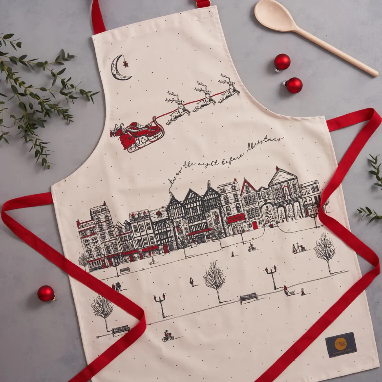Victoria Eggs Santa's Sleigh Apron- Aprons