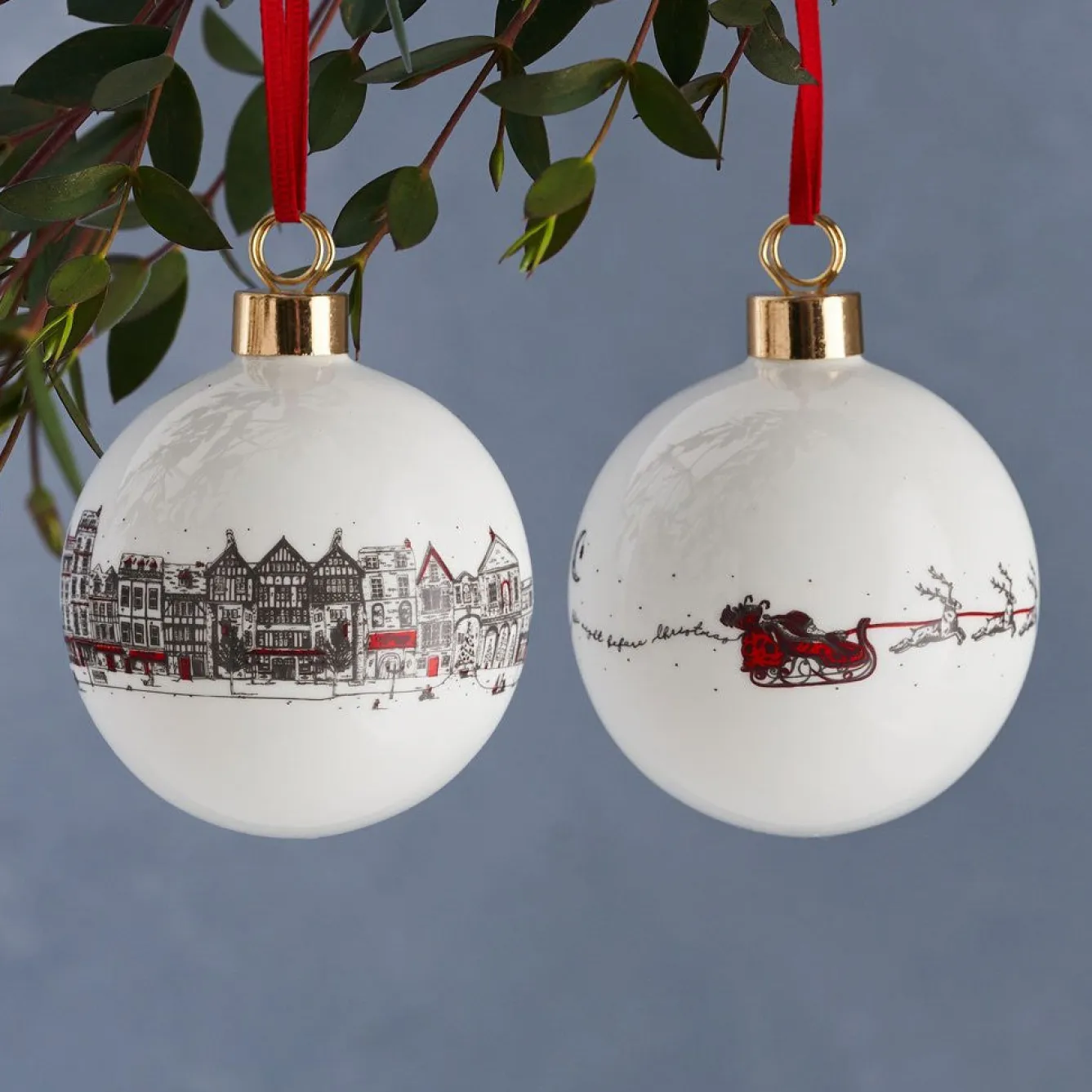 Victoria Eggs Santa's Sleigh Christmas Bauble- Christmas Decorations|Seasonal Decor