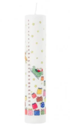 Alison Gardiner Santa's Sleigh Pillar Advent Candle- Christmas|Advent