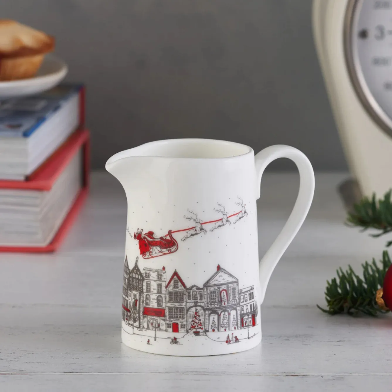 Victoria Eggs Santa's Sleigh Quarter Pint Jug- Christmas|Jugs