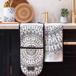 Sara Miller London Sara Miller Artisanne Noir Double Oven Glove- Tea|Tea