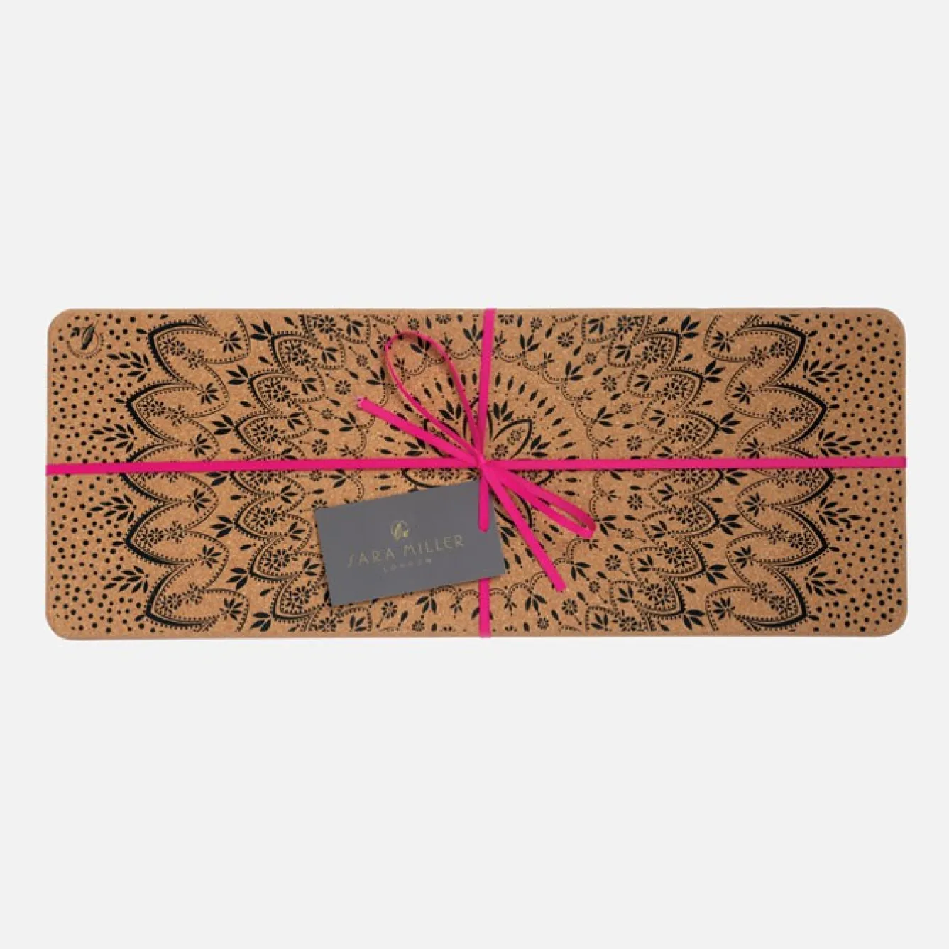Sara Miller London Sara Miller Artisanne Noir Long Rectangular Cork Trivet- Tea|Tea