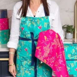 Sara Miller London Sara Miller Chelsea Pink Tea Towel- Tea|Tea