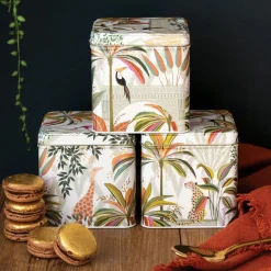 Sara Miller London Sara Miller Palm Garden Set of 3 Round Caddies- Storage Caddies|Storage