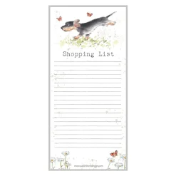 Paper Shed Design Sausage Dog "Shopping List" Magnetic List Pad- Stationery