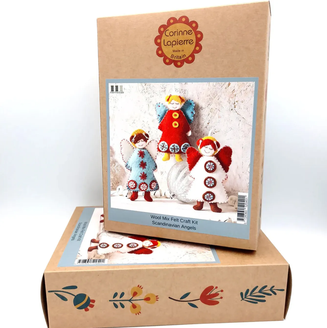 Corinne Lapierre Scandinavian Angels Wool Mix Felt Craft Kit- Seasonal Decor|Crafts