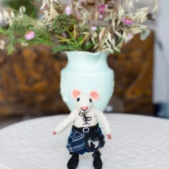 Sew Heart Felt Scottish Felt Mouse in Blue Kilt- Children