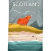 Town Towels Scottish Highlands - Scotland Highland Cow Tea Towel- Tea|Tea Towels