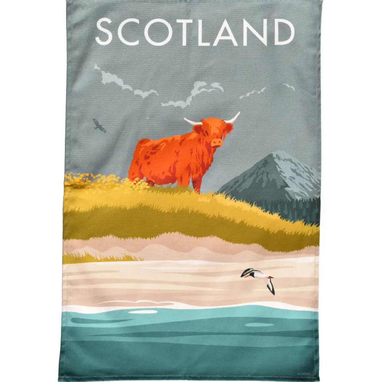 Town Towels Scottish Highlands - Scotland Highland Cow Tea Towel- Tea|Tea Towels