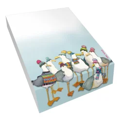 Emma Ball Seagulls in Beanies Slant Pad- Stationery