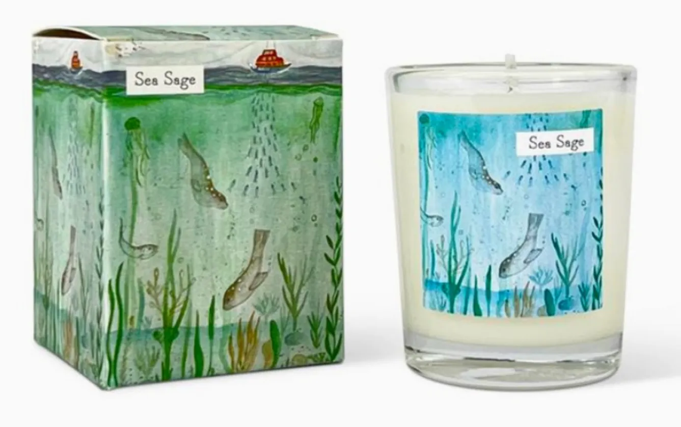 Heaven Scent Sea Sage Votive Candle - Seal & Lifeboat- Home Fragrance