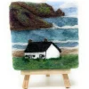 The Crafty Kit Co. Seashore Bothy Paint with Wool Needle Felting Kit- Crafts|Children