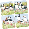 Emma Ball Sea Thrift Puffins Coasters- Set of 4- Coasters
